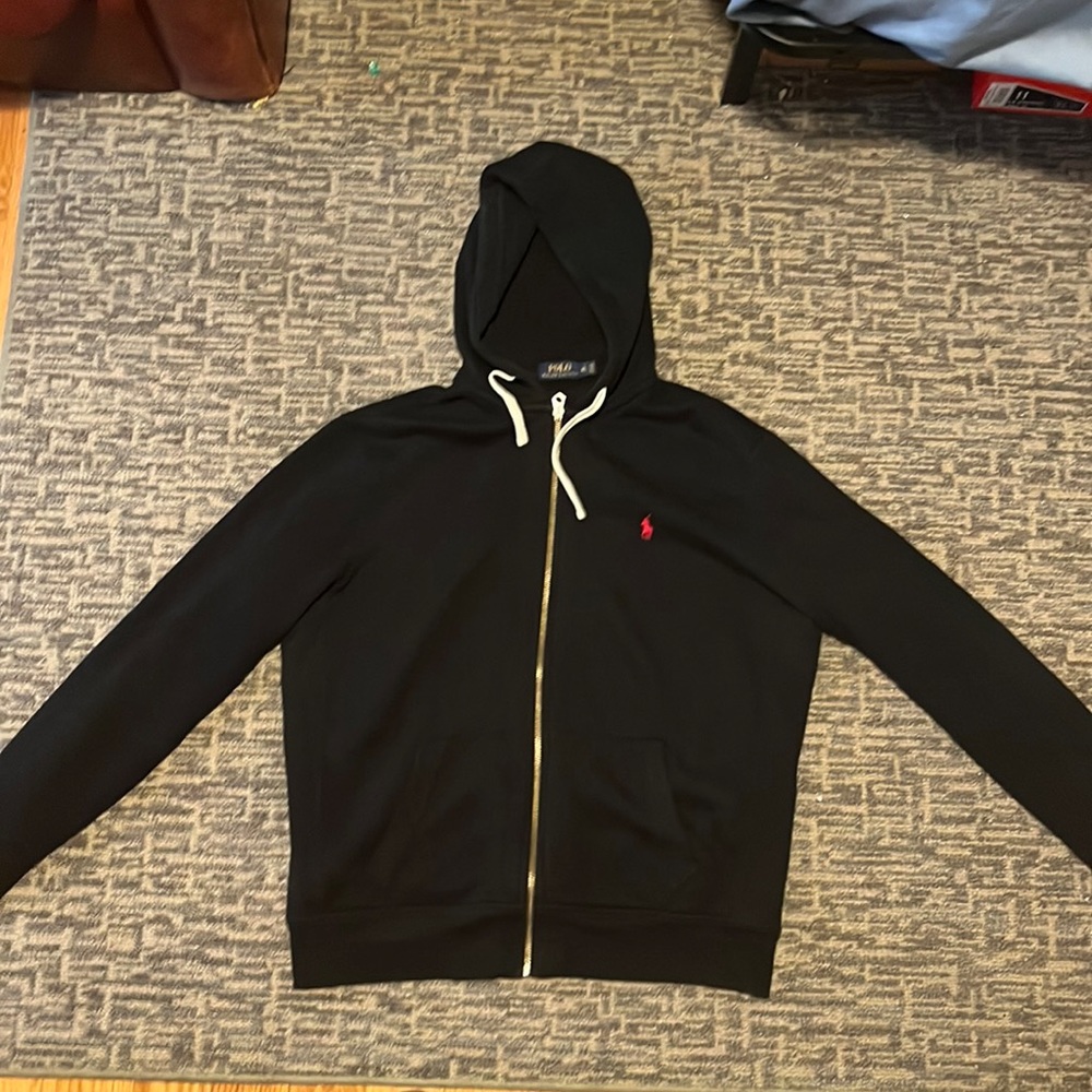 Polo Zip Up Sweatshirt XL